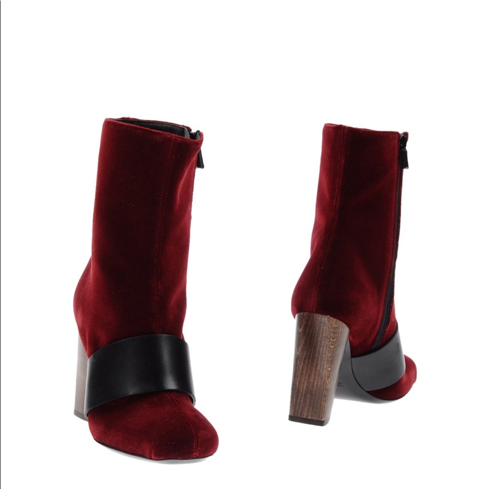 Costume National Velvet and Napa boots NIB